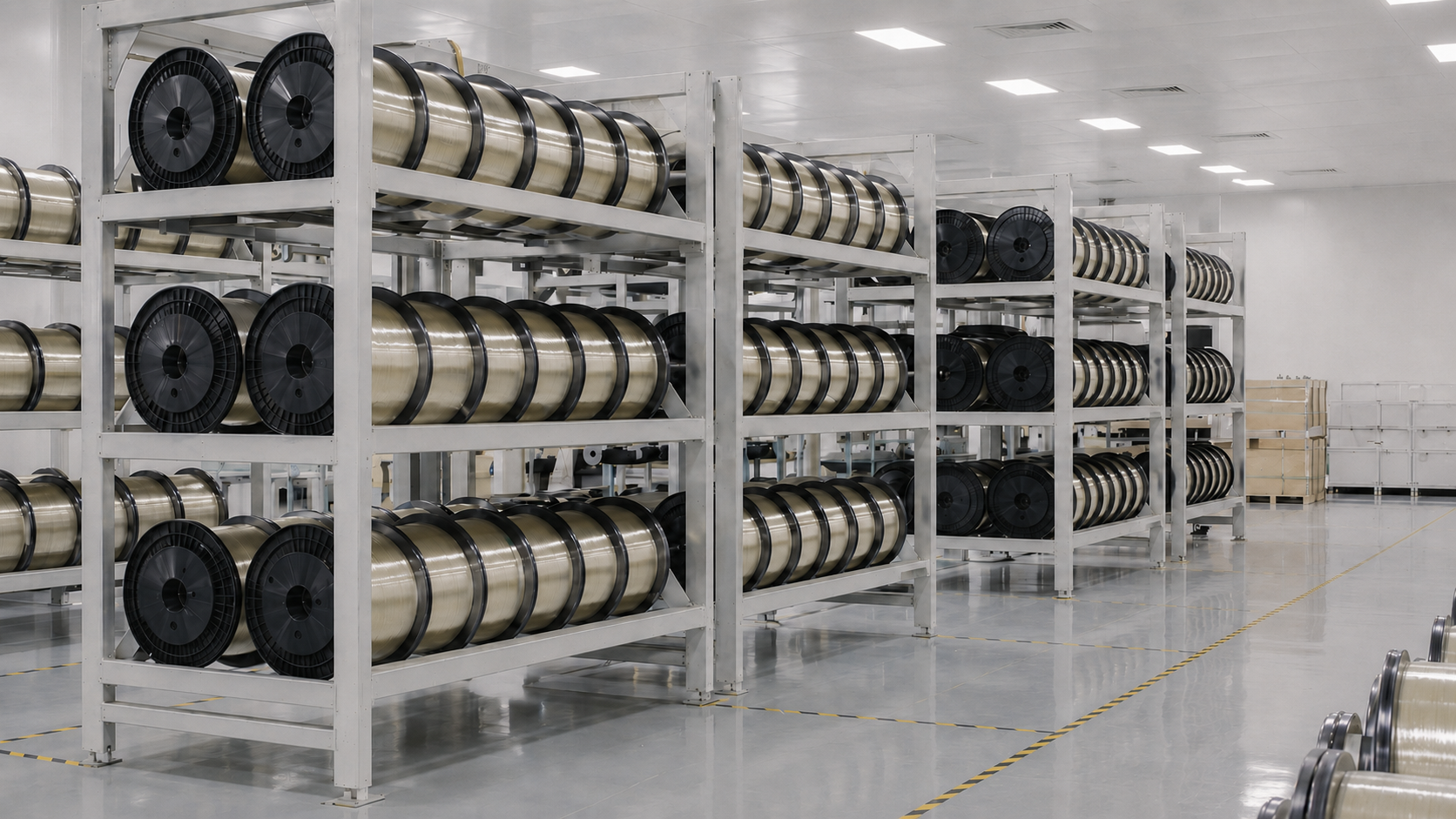 Optical fiber storage racks